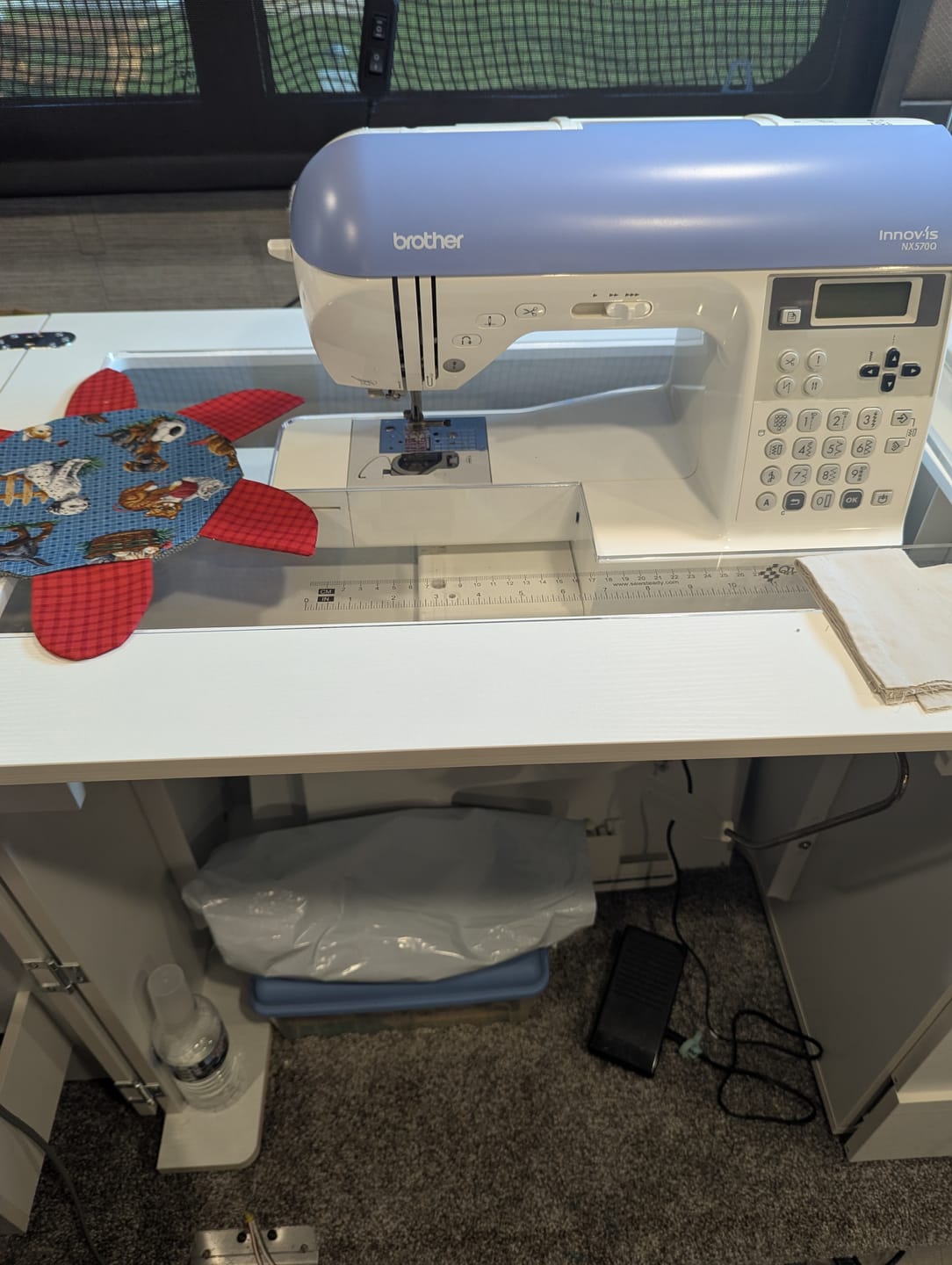 Customer photo review of Sew Steady Custom Acrylic Cabinet Insert