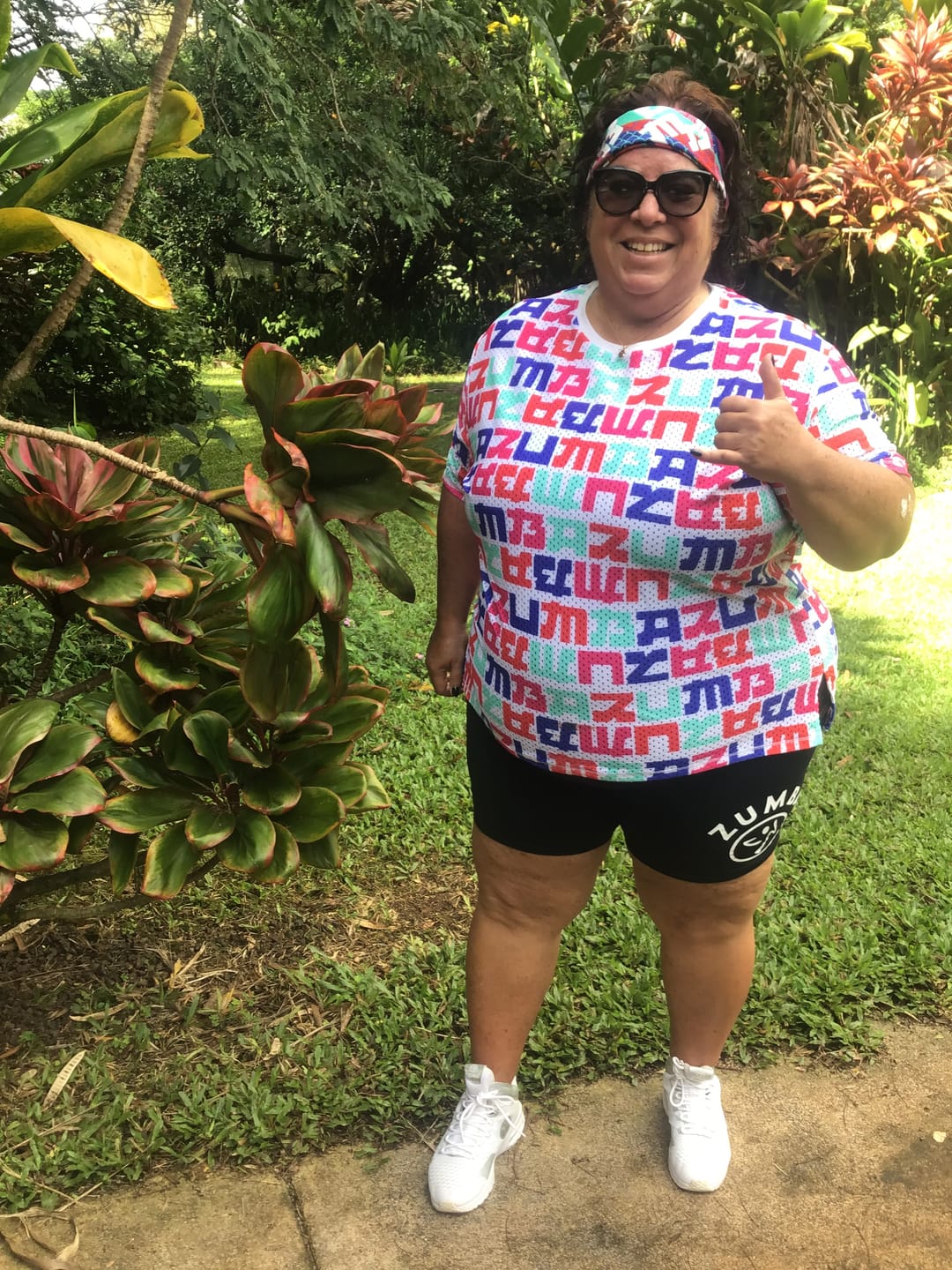 Customer photo review of Zumba Basic High Waisted Biker Shorts