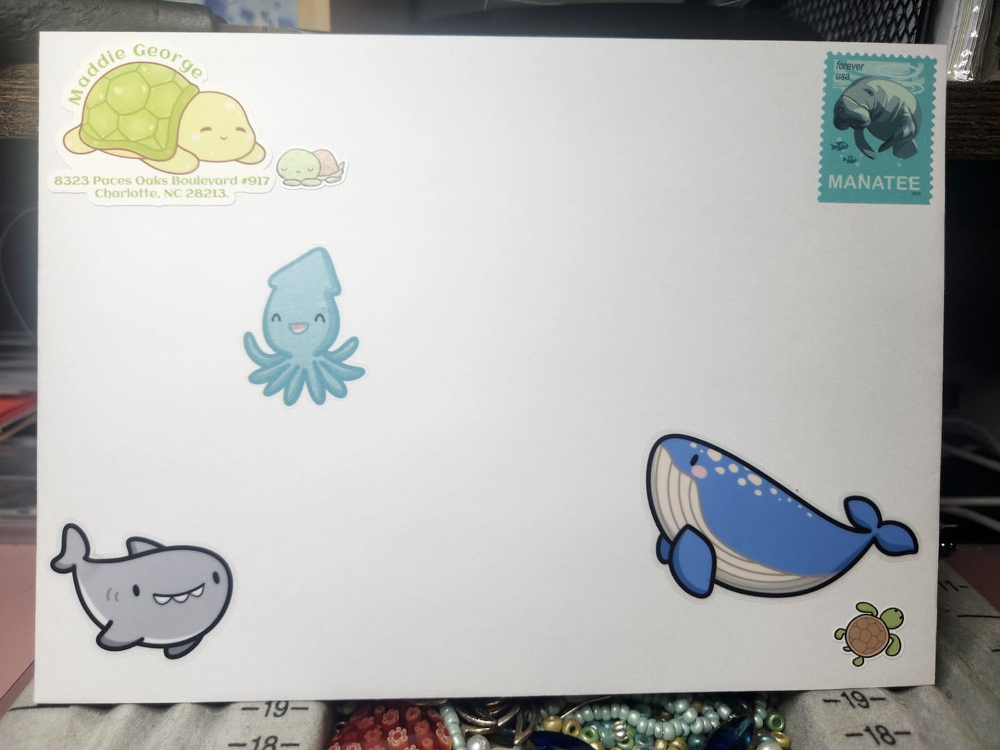 Customer photo review of Whale, Hello There! Sticker Sheet