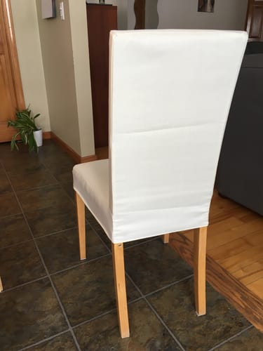 Customer photo review of Harry dining chair cover, back width 13"