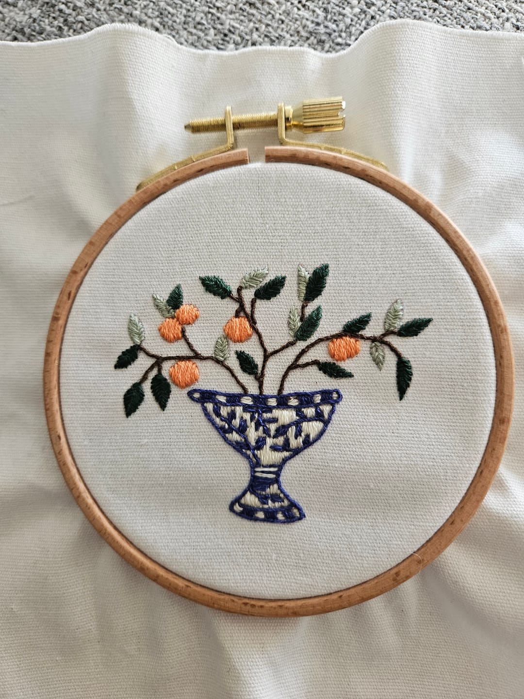 Customer photo review of Italian Vase Embroidery Kit