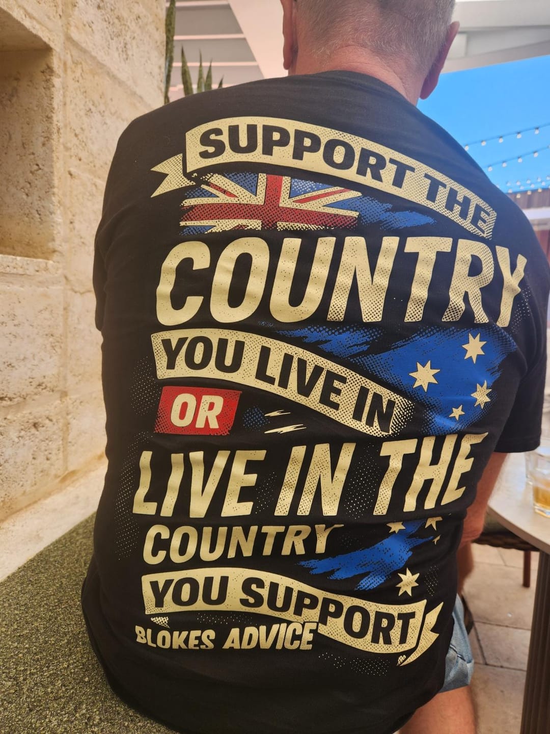 Customer photo review of Stand Up Tee - Black