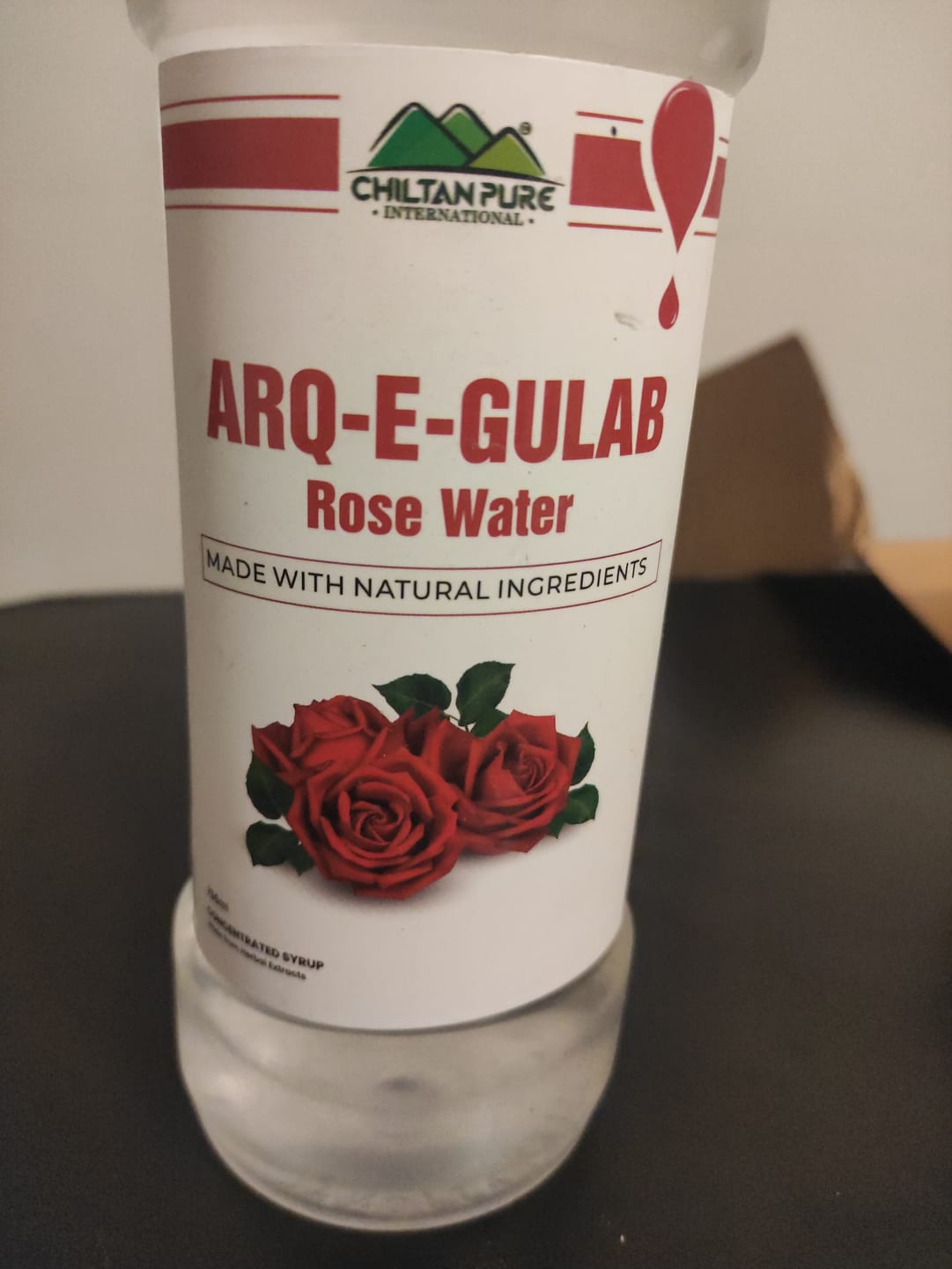 Customer photo review of Arq-e-Gulab 100% Organic Rose Water - Promotes Healthy Skin and Prevent Eyes Infections
