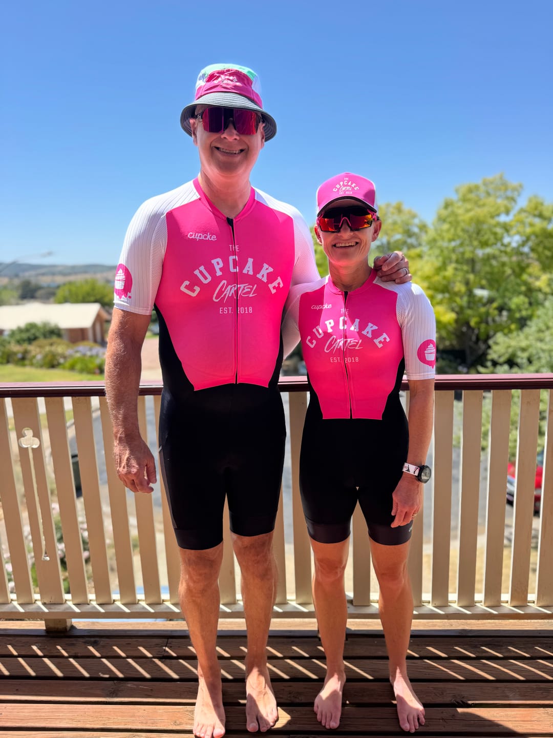 Customer photo review of Mens Batch of 2026 Elements Pockets Tri Suit Pink