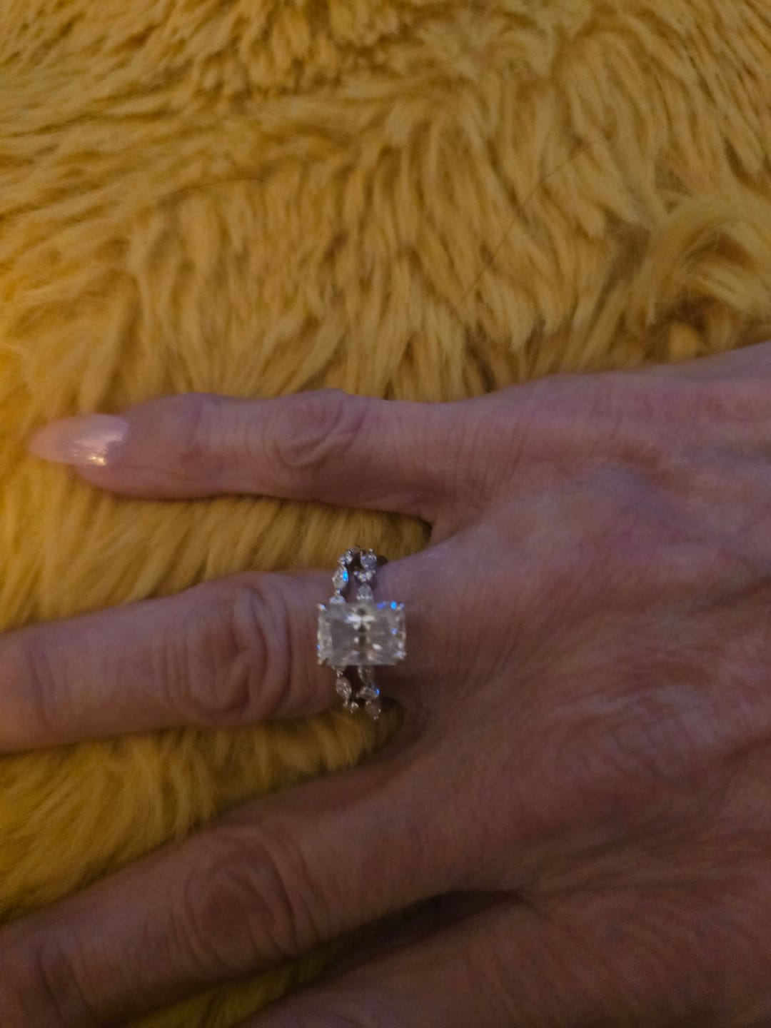 Customer photo review of S925 1.0 Ct Marquise Cut Half Eternity Wedding Band Stackable Ring For Everyday Wear