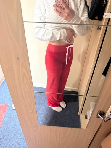 Customer photo review of Allegra Jogger Poppy Red / Pale Pink