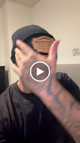 Customer video review of Custom Beanies Leather Patch