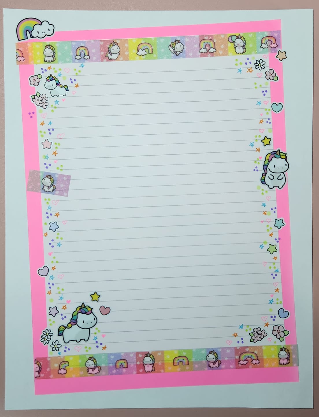 Customer photo review of Rainbow Unicorns Variety Sticker Pack