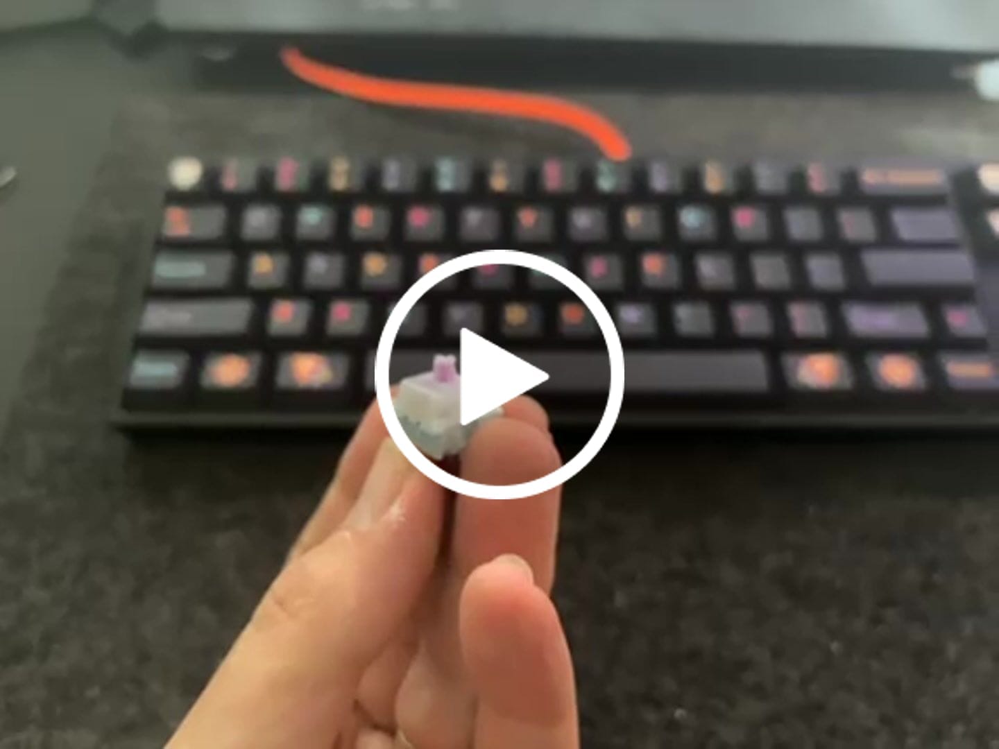 Customer video review of HMX MOKSAE SILENT TACTILE SWITCH FACTORY LUBED (10PCS)