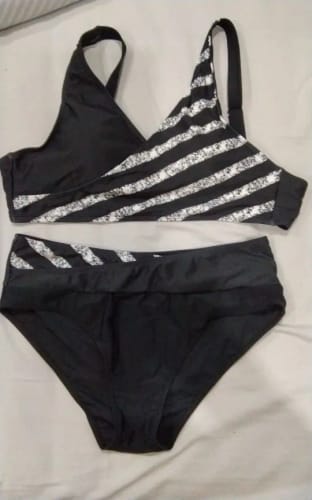 Customer photo review of Swim Trunks for Women with Pockets Women's High Waisted Two Pieces Set Swimsuit Swimsuits for Women
