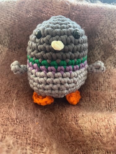 Customer photo review of Marvin The Pigeon Crochet Kit