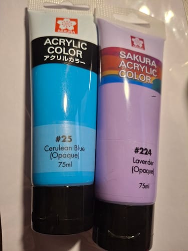 Customer photo review of Sakura Acrylic Color - Pintura Acrílica en Tubo 75 ml