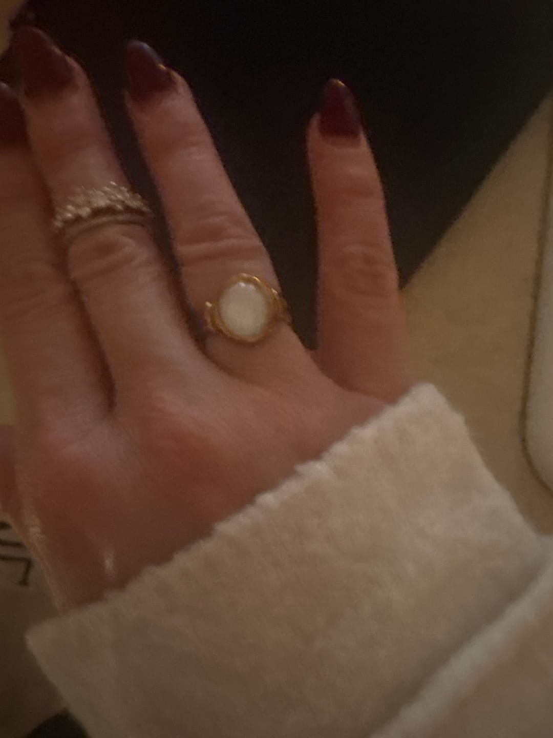 Customer photo review of Kai Mother Of Pearl ring