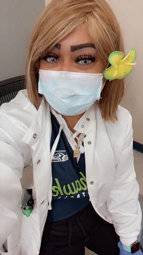 Customer photo review of Hidrocor Quartz Blue Gray Prescription Colored Contact Lenses
