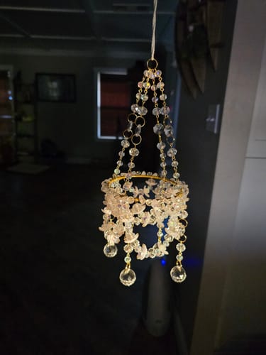 Customer photo review of Floral Chandelier Suncatcher Video Tutorial + Materials Guide | Arlune