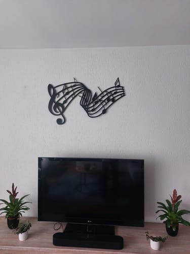 Customer photo review of Décoration Murale en Métal - Notes de musique