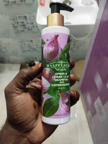 Customer photo review of Onion & Curry Leaf Shampoo With Conditioner