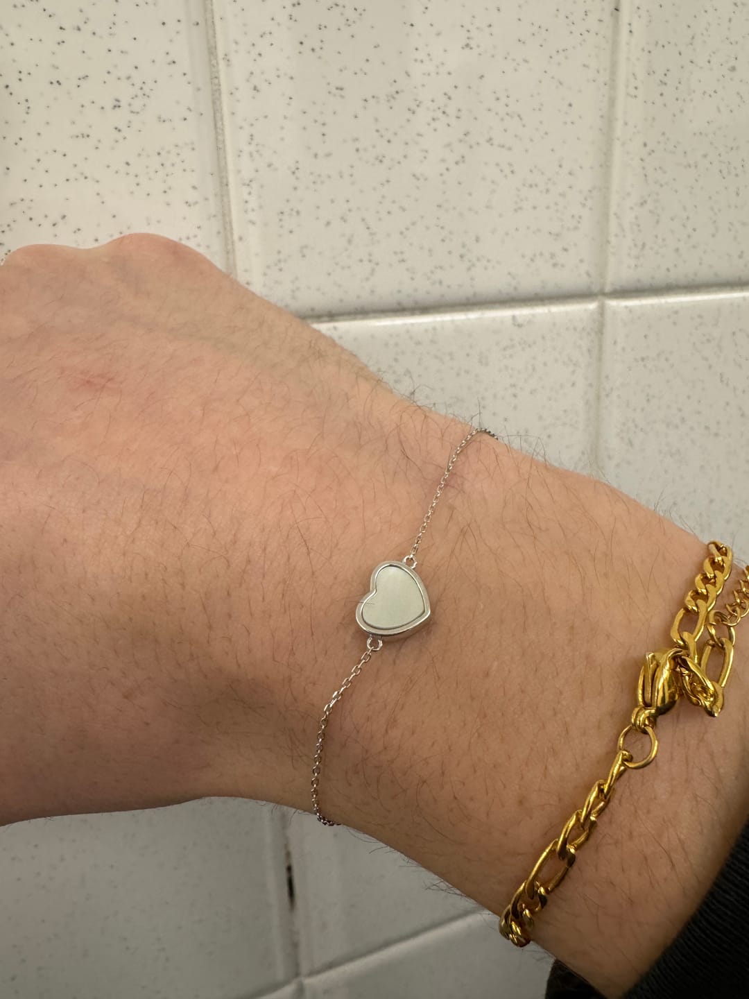 Customer photo review of Tiny Heart Bracelet