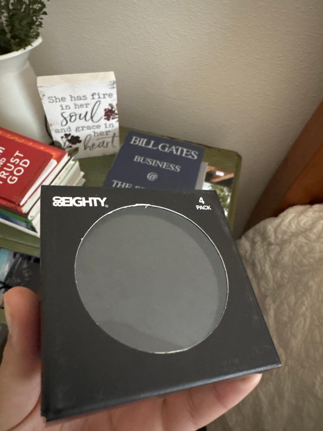 Customer photo review of 80Eighty® Cup Holder Coaster Set