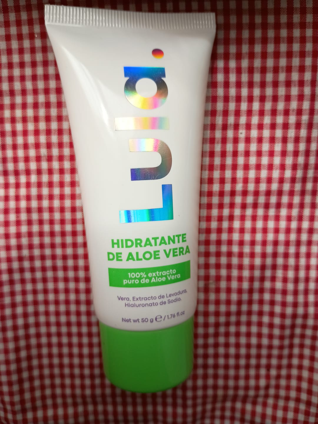 Customer photo review of Hidratante Facial de Aloe Vera