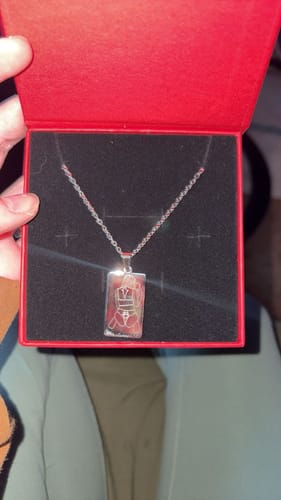 Customer photo review of Custom Tag Necklace