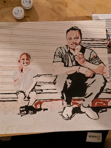 Customer photo review of Custom Paint by Numbers