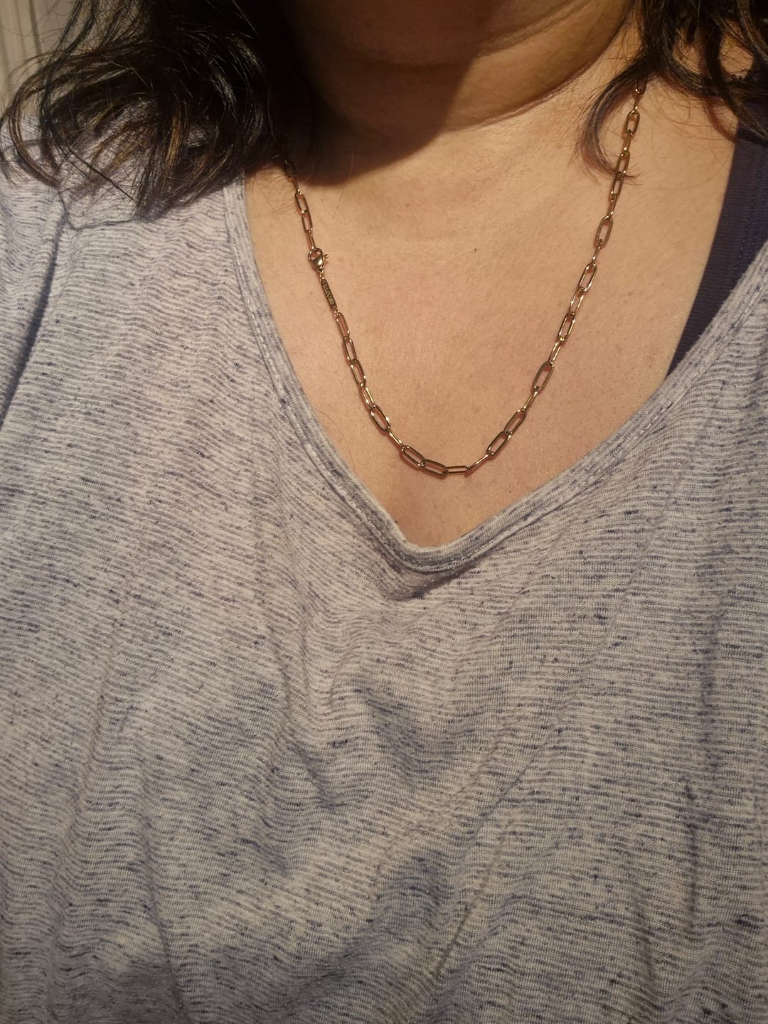 Customer photo review of Extended Paperclip Necklace