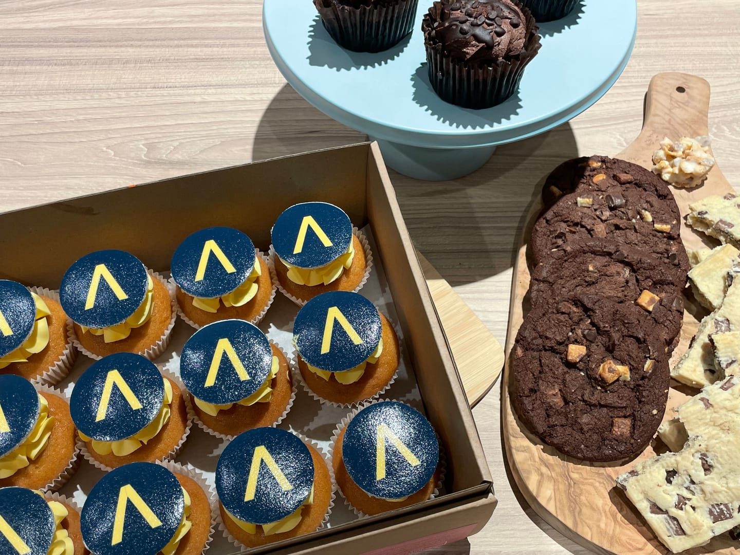 Customer photo review of Corporate Cupcakes with Logos