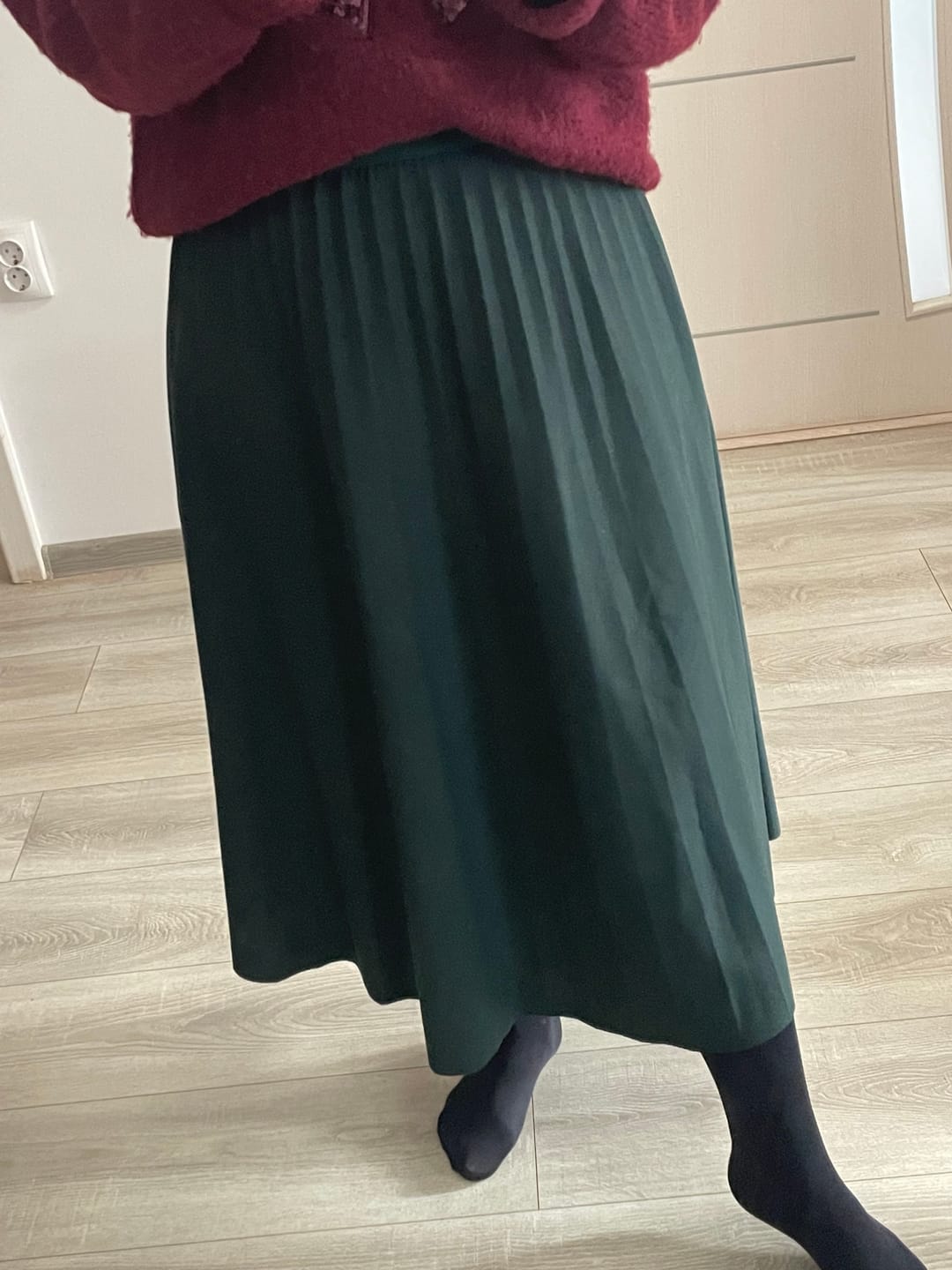 Customer photo review of Fusta Awella plisata cu banda elastica in talie