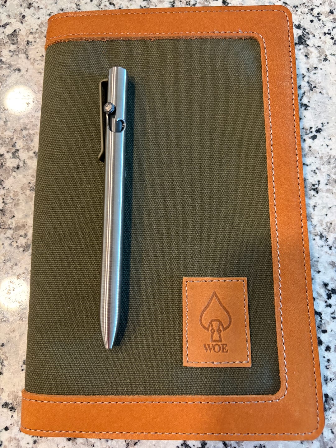 Customer photo review of Leather & Canvas Moleskine Cover