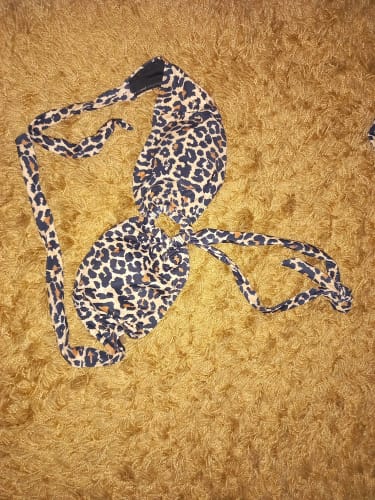 Customer photo review of Sexy Leopard Print Bikini Set for Women 2025 New High Waist Hollow Out 2 Piece Swimsuit Bra Push Up Halter Backless Swimwear