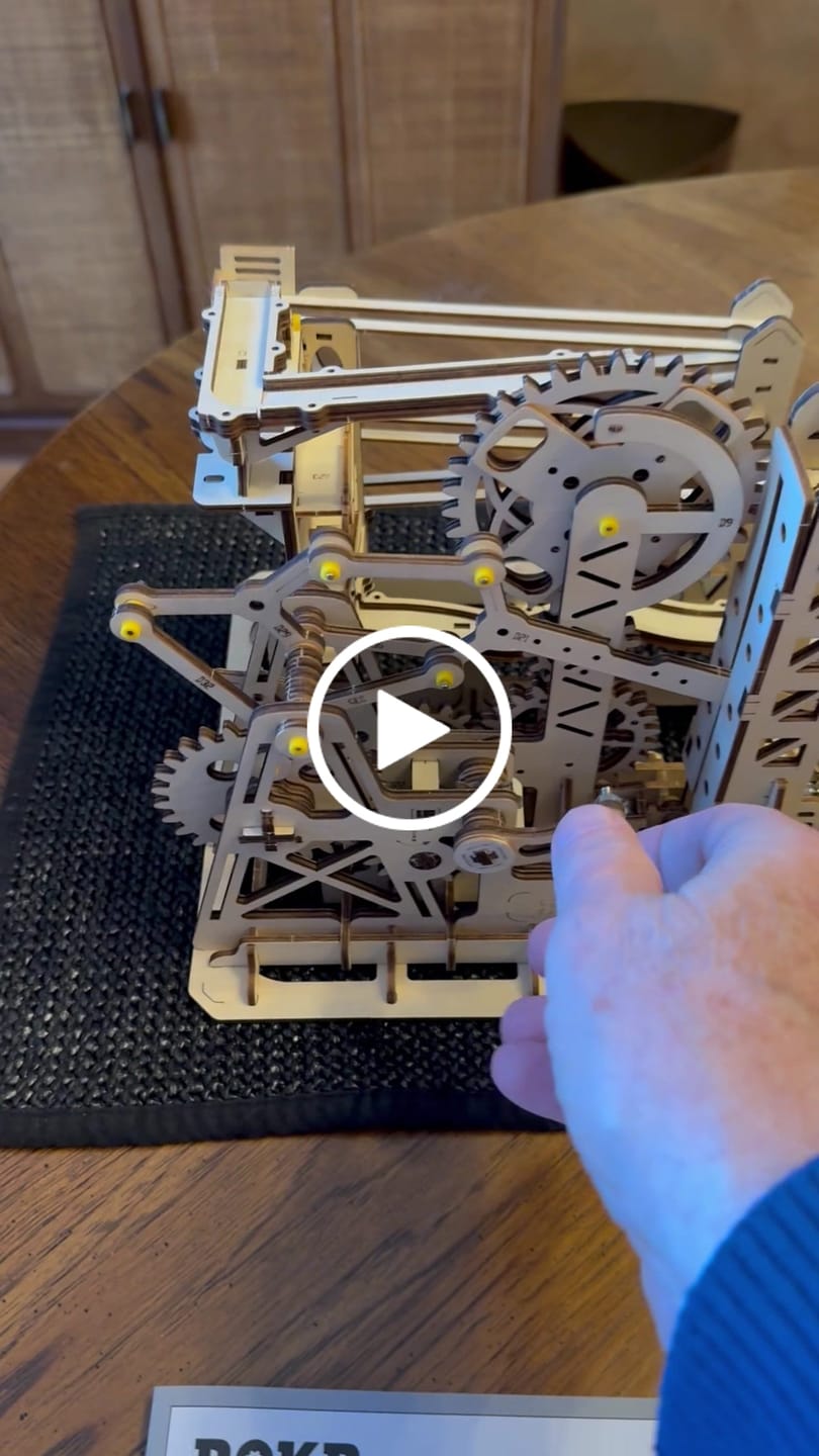 Customer video review of OUR BESTSELLER: Lift Climber — Wooden Marble Run Kit (Natural Beige Plywood)