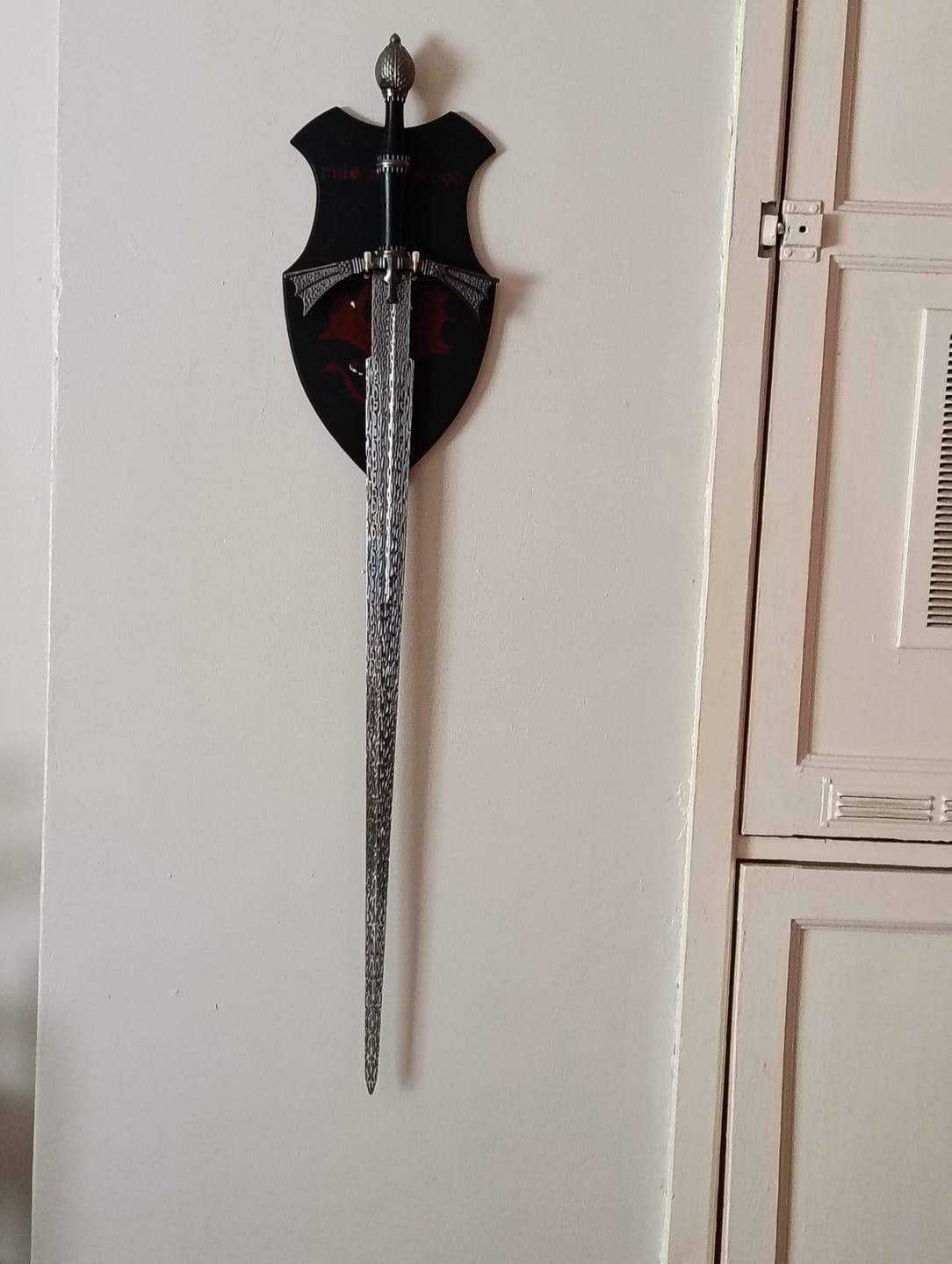 Customer photo review of House of Dragon Dark Sister Sword of Daemon Targaryen Metal Sword with Plaque