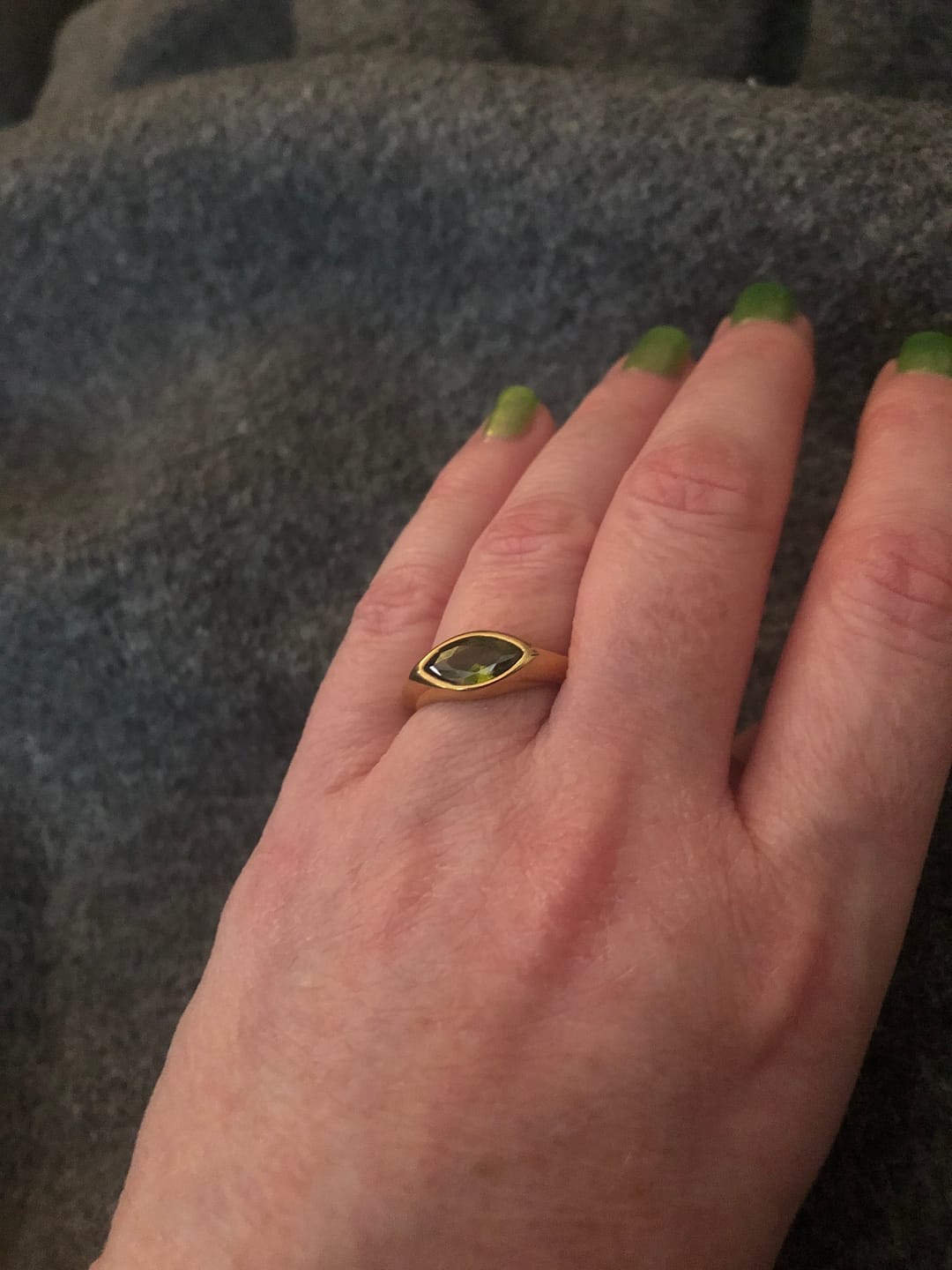 Customer photo review of Green Arizona Crystal Ring