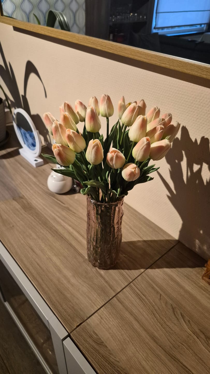 Customer photo review of Tulpen Boeket - Oud Roze (25 stengels)