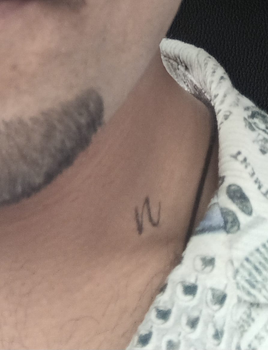 Customer photo review of n Alphabet Semi Permanent Tattoo