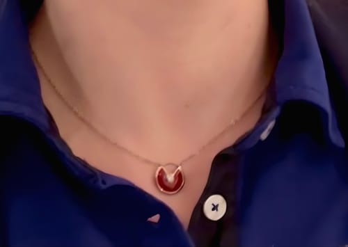 Customer photo review of Karneol Halskette - Kreismedallion