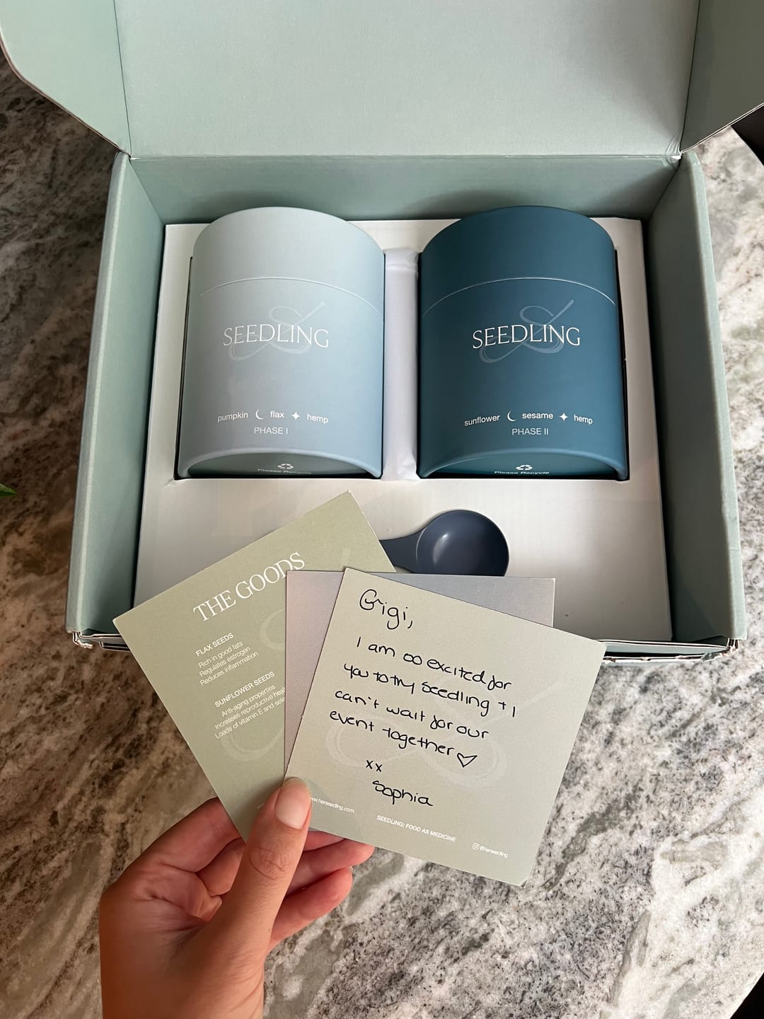 Customer photo review of Organic Seed Cycling Kit:                             30-Day Daily Ritual