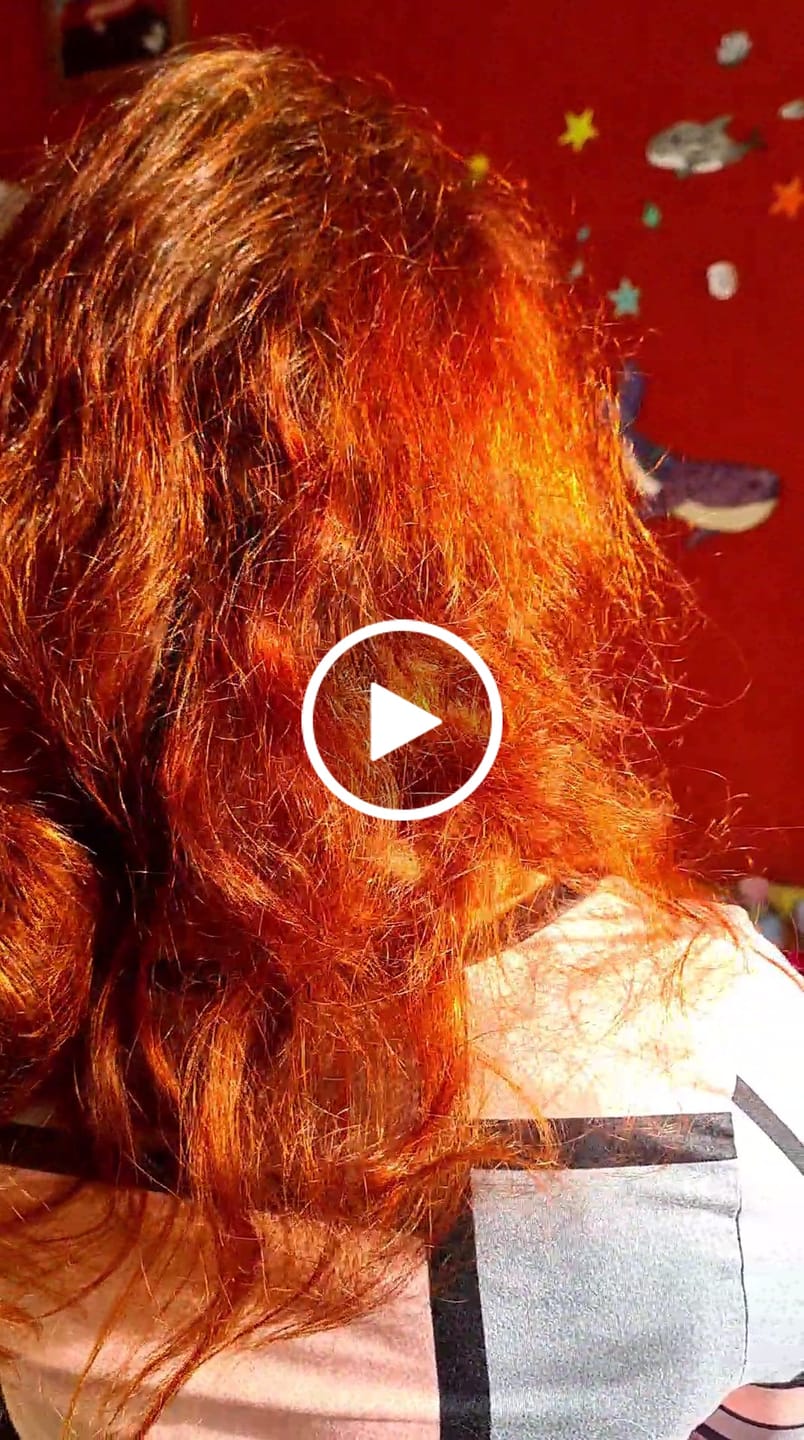 Customer video review of Henna Original Haarfarbe Cuivre Kupfer Rot Hennapulver
