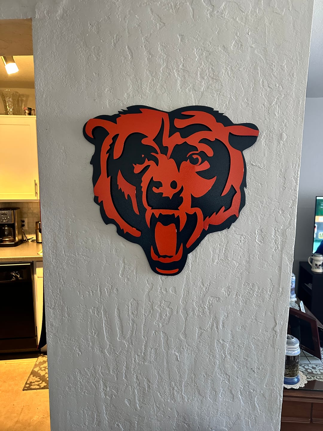 Customer photo review of Chicago Bears "Roaring Bear" 3D Vintage Metal Wall Art
