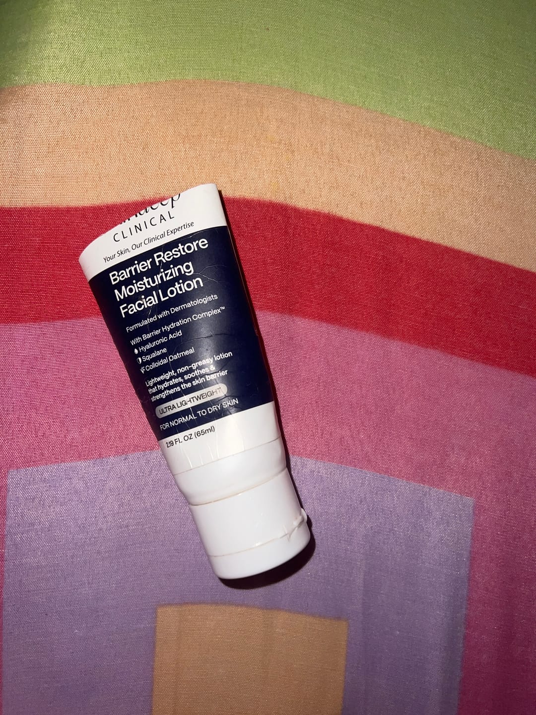 Customer photo review of Barrier Restore Moisturizing Facial Lotion