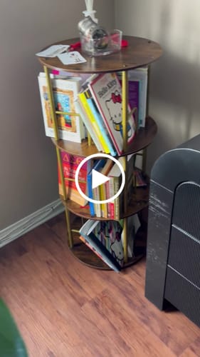 Customer video review of Flycity 3-5 Tier Rotating Bookshelf With 360° Spinning Display