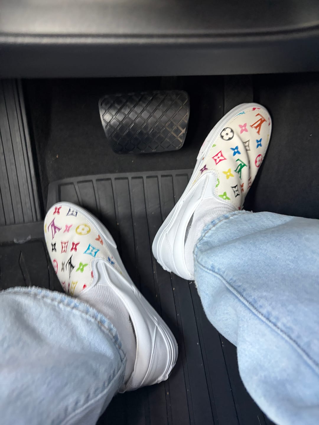 Customer photo review of Multi-Color Monogram Slip On