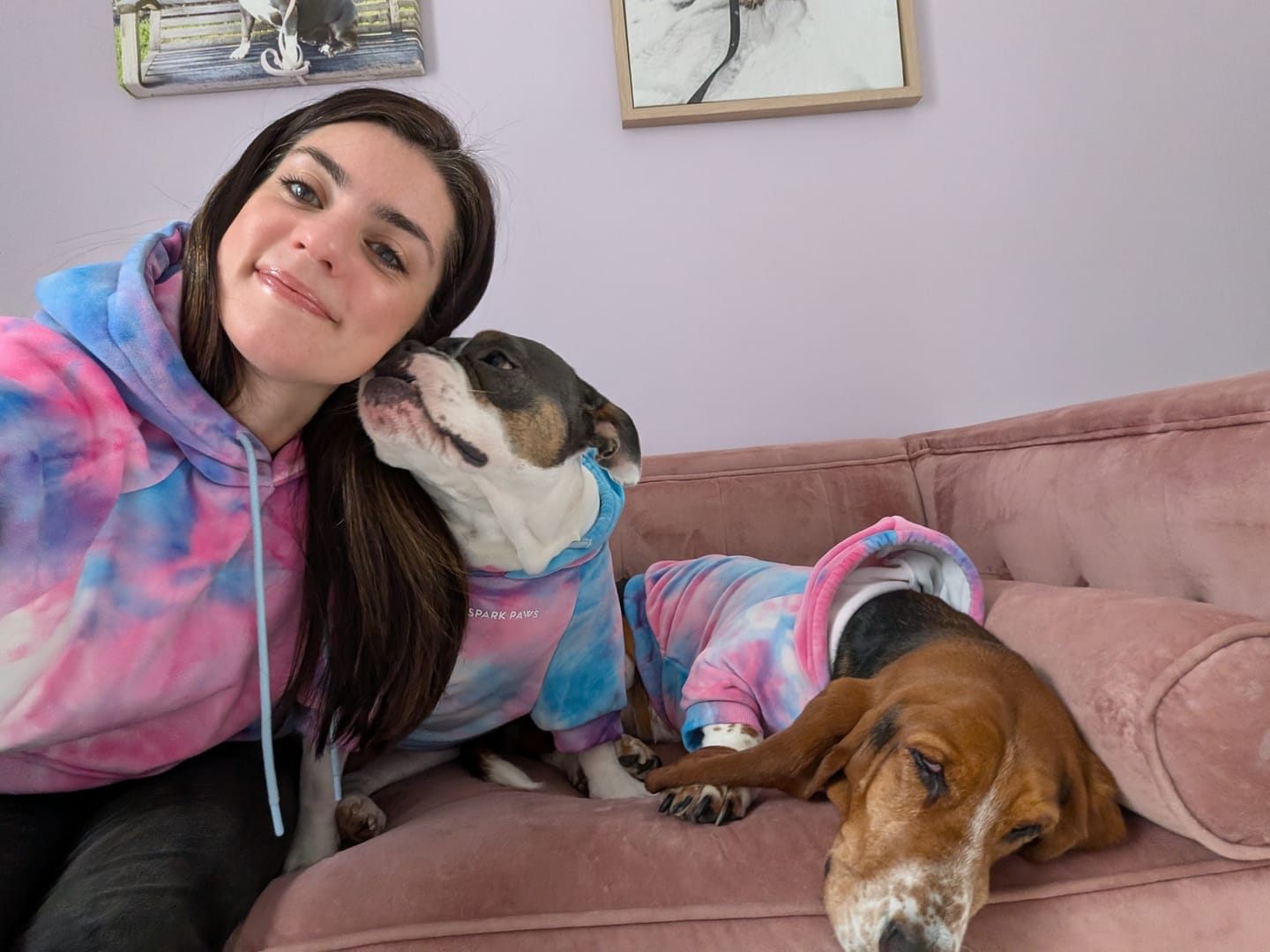 Customer photo review of Velvet Human Hoodie - Snow Cone