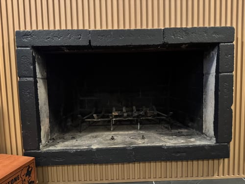 Customer photo review of Carolina Sleek Steel Fireplace Glass Doors | Masonry & Prefab