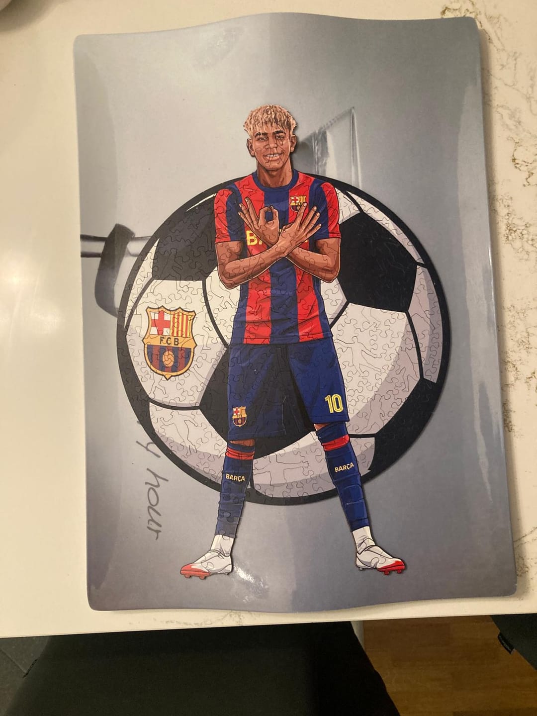Customer photo review of Lamine Yamal - Puzzle en Bois