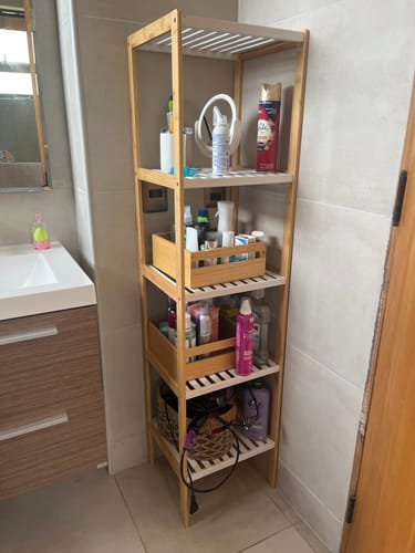 Customer photo review of Estante Organizador De Bambu Mueble De Lujo Para Cocina Baño 5 Niveles | Alto 140cm