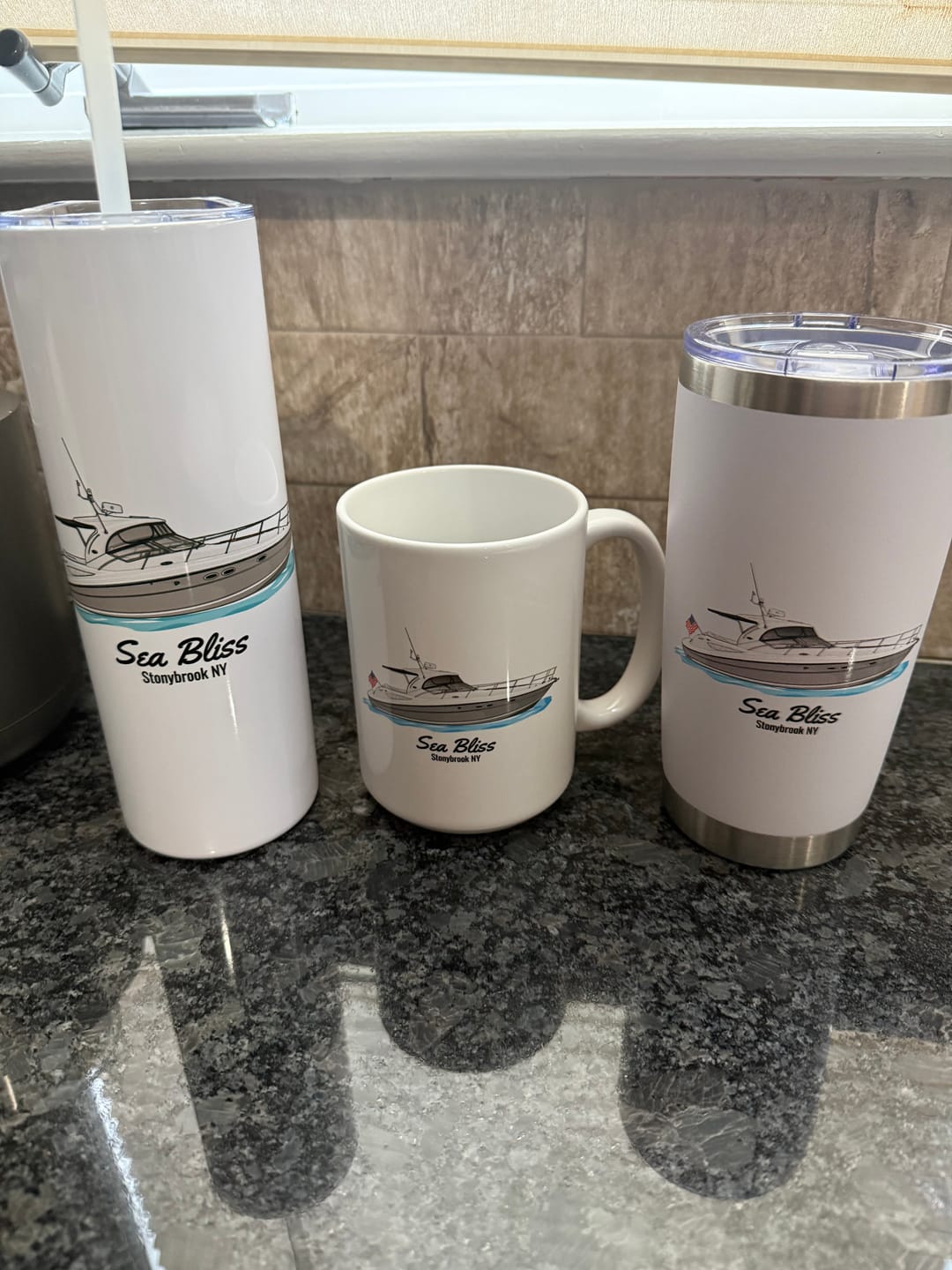 Customer photo review of Custom Boat Mugs