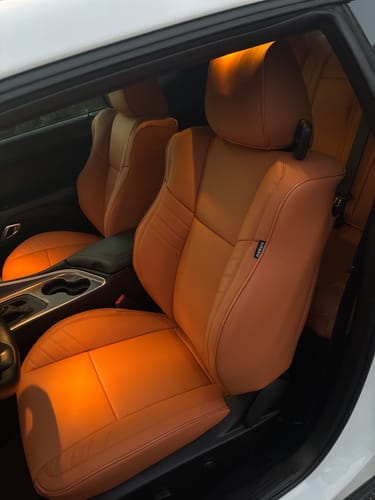 Customer photo review of 2015+ Dodge Challenger Custom Performance Seat Covers