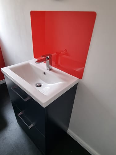 Customer photo review of Ryker 600mm Floor Standing 2-Drawer Vanity & Basin - Midnight Blue